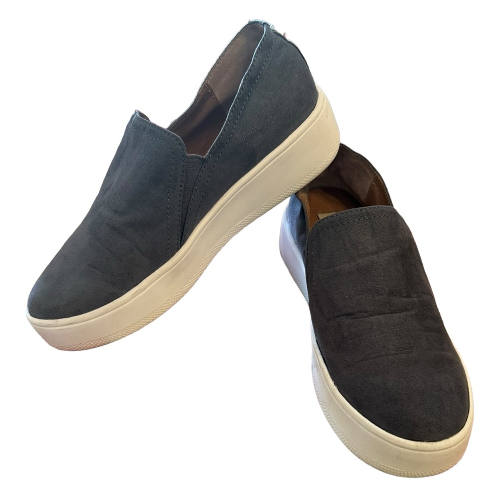 STEVE MADDEN Women’s Size 6.5 Zayna Gray Suede Slip on Sneakers